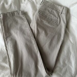 Express women beige chino pants.